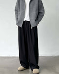 Men's Wide-Leg Double Pleated Trousers