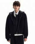 Men's Washed Cotton Zip Hooded Jacket