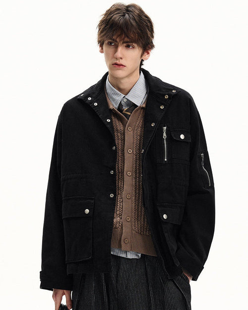 Men's Washed Cotton Utility Field Jacket