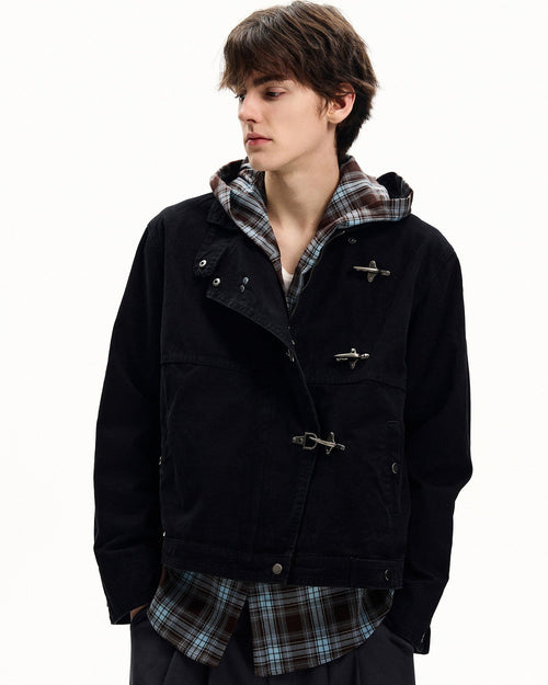Men's Washed Cotton Toggle Jacket