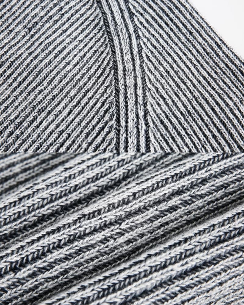 Ribbed Belange Knit Crewneck Sweater