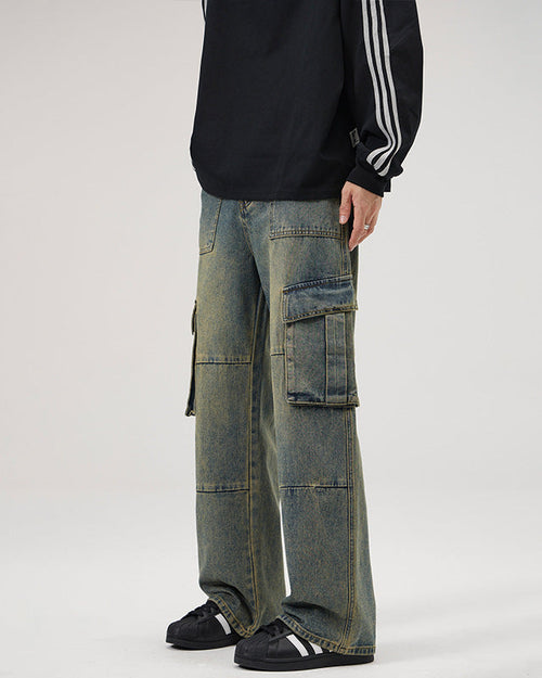 Men's Vintage Wash Cargo Jeans