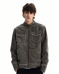 Men's Washed Cotton Zip Field Jacket