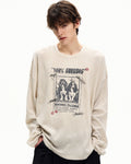 Men's Waffle Knit Graphic Long Sleeve Tee