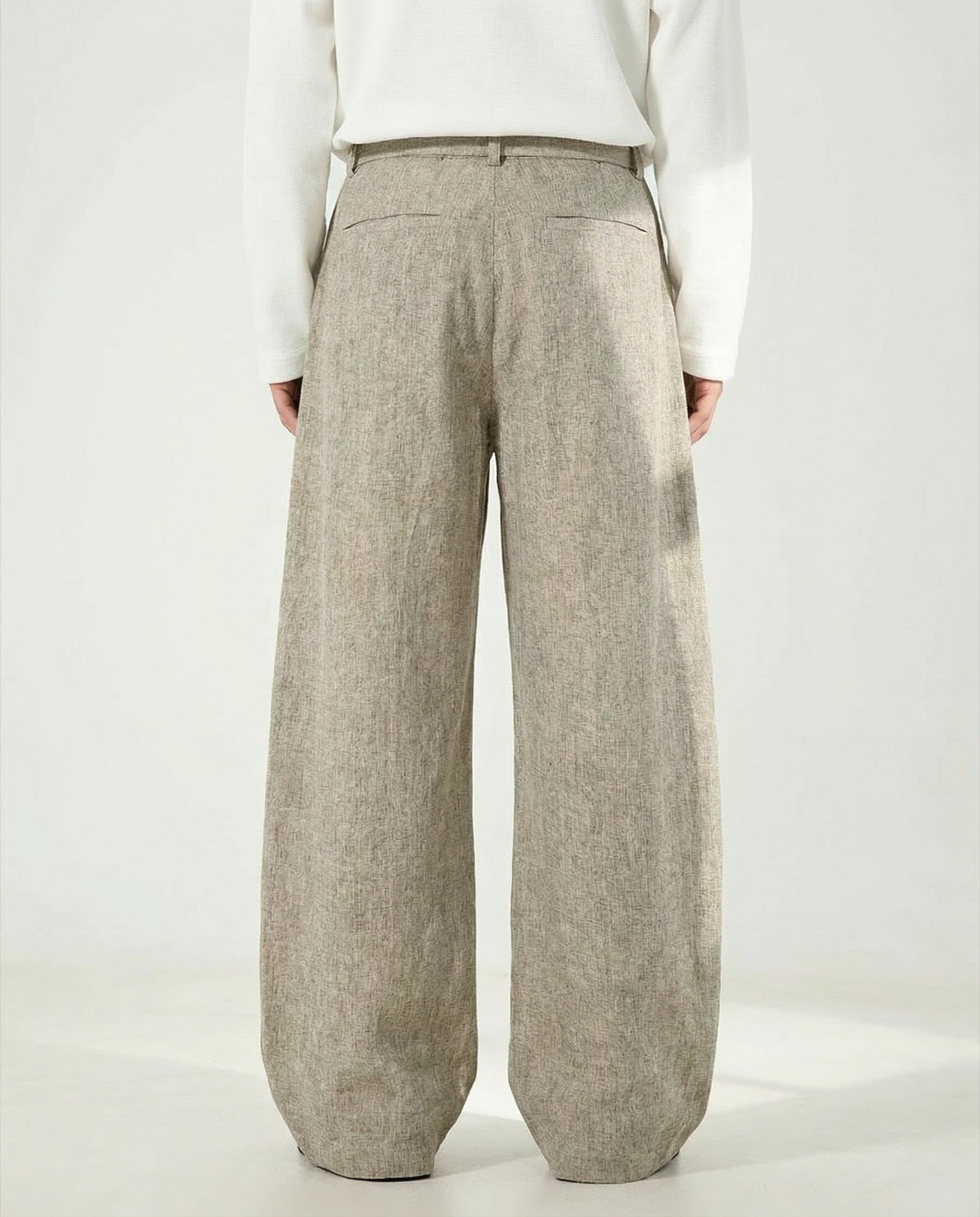 Wool-Blend Wide-Leg Trousers